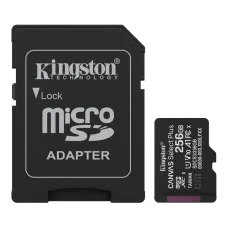 Карта пам'яті Kingston microSD 256GB C10 UHS-I A1 V10 R150MB/s + SD