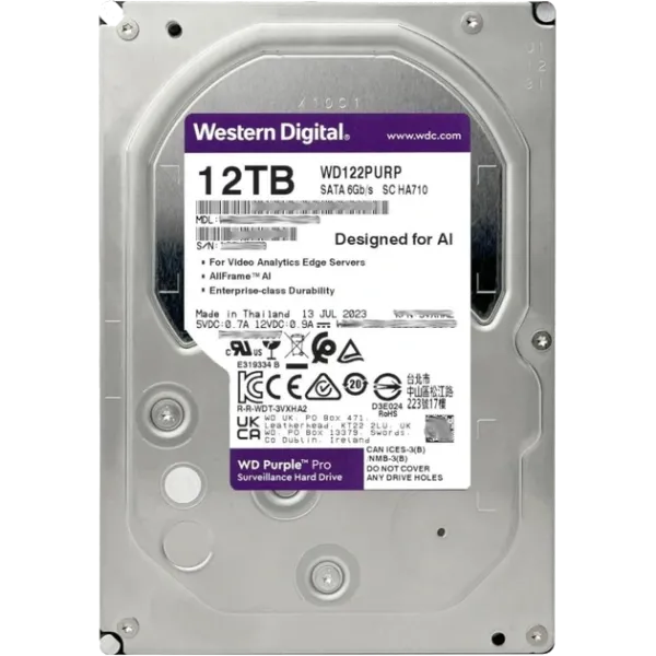 Жорсткий диск внутрішній Western Digital WD122PURP 12Тб Жорсткий диск внутрішній Western Digital WD122PURP 12Тб