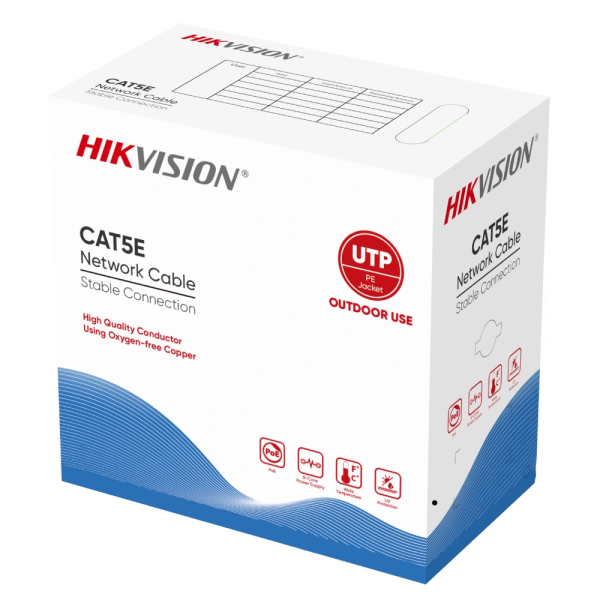 Кабель витая пара Hikvision (для наружной прокладки) UTP CAT 5E DS-1LN5EO-UU / E Кабель витая пара Hikvision (для наружной прокладки) UTP CAT 5E DS-1LN5EO-UU / E
