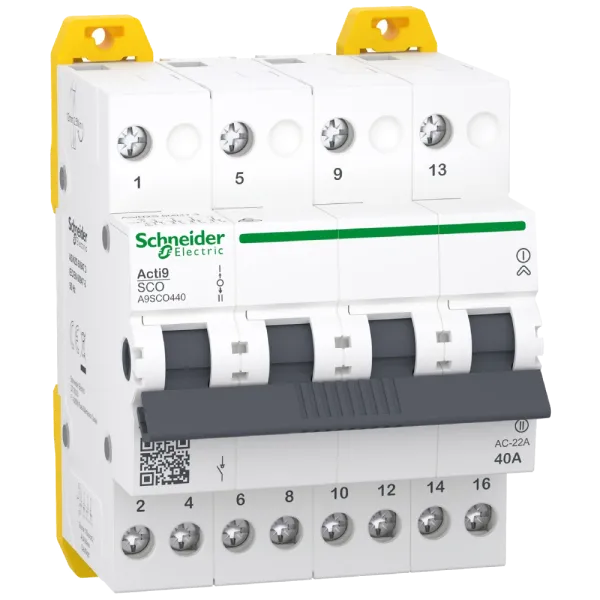 Перемикач 3-х позиційний Schneider Electric iSSW Acti9 4P 40A Перемикач 3-х позиційний Schneider Electric iSSW Acti9 4P 40A