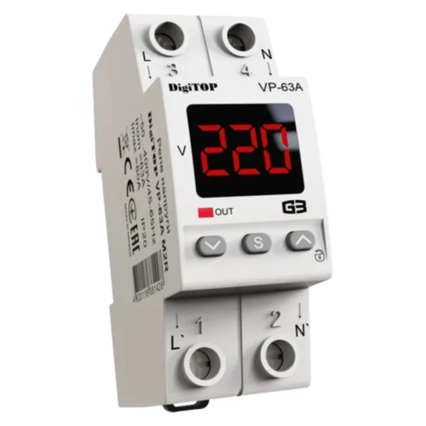 Реле напруги DigiTOP VP-63A M2R Реле напруги DigiTOP VP-63A M2R