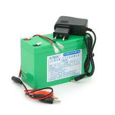 Акумуляторна батарея літієва 12V 12A QiSuo для електромашин та інструментів з зарядним пристроєм 12,6V/1A та крокодилами, Li-ion 18650, 150X64,5X97,7 мм