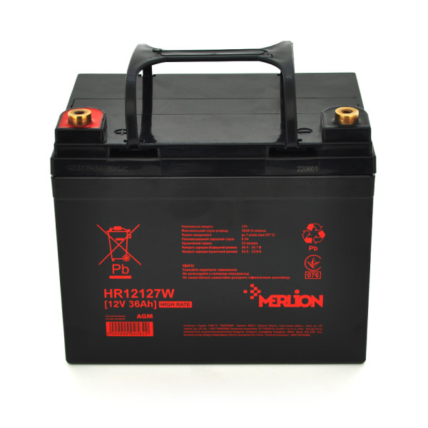 Акумуляторна батарея HR12127W 12V 36Ah для ДБЖ та систем аварійного резервного живлення Акумуляторна батарея HR12127W 12V 36Ah для ДБЖ та систем аварійного резервного живлення
