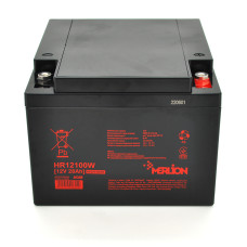 Акумуляторна батарея MERLION HR12100W 12V 28Ah для ДБЖ та систем резервного живлення