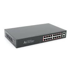 POE комутатор гігабітний Merlion 16 POE 10/100/1000 + 2 RJ45 10/100/1000 вбудований блок живлення 52V 4.8A POE комутатор гігабітний Merlion 16 POE 10/100/1000 + 2 RJ45 10/100/1000 вбудований блок живлення 52V 4.8A