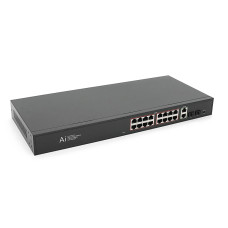 POE комутатор гігабітний Merlion 16 POE + 2 RJ45 + 2 SFP 10/100/1000 вбудований блок живлення 52V 4.8A POE комутатор гігабітний Merlion 16 POE + 2 RJ45 + 2 SFP 10/100/1000 вбудований блок живлення 52V 4.8A
