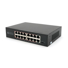 POE комутатор Merlion 14 POE 10/100+2 RJ45 10/100/1000+ вбудований блок живлення 52V 4.8A POE комутатор Merlion 14 POE 10/100+2 RJ45 10/100/1000+ вбудований блок живлення 52V 4.8A
