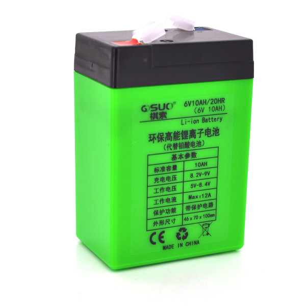 Акумуляторна батарея 6V 10A QiSuo Li-ion 18650 з зарядним пристроєм 8,4V 1A для електромашин та побутових інструментів, розміри 70X46X100 мм Акумуляторна батарея 6V 10A QiSuo Li-ion 18650 з зарядним пристроєм 8,4V 1A для електромашин та побутових інструментів, розміри 70X46X100 мм