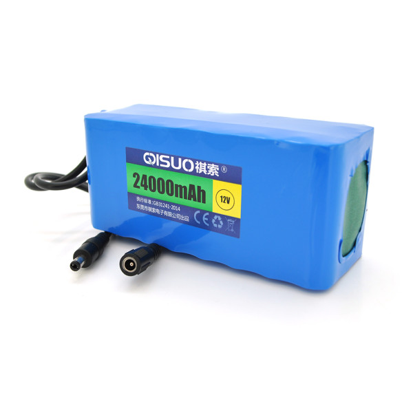 Акумуляторная батарея литиевая 12V 24000mAh для электромобилей и накопителей энергии QiSuo с элементами Li-ion 18650, DC5.5x2.1, (153x57x68mm) Акумуляторная батарея литиевая 12V 24000mAh для электромобилей и накопителей энергии QiSuo с элементами Li-ion 18650, DC5.5x2.1, (153x57x68mm)