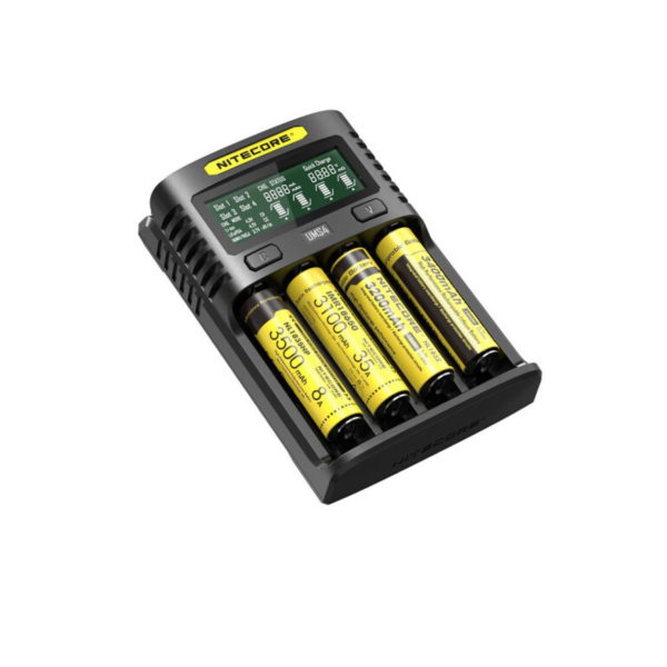Зарядний пристрій універсальний Nitecore Digicharger UM4, 4 канали, LCD дисплей, підтримує Li-ion, Ni-MH і Ni-Cd AA (R6), ААA (R03), С (R14) Зарядний пристрій універсальний Nitecore Digicharger UM4, 4 канали, LCD дисплей, підтримує Li-ion, Ni-MH і Ni-Cd AA (R6), ААA (R03), С (R14)