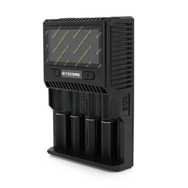 Зарядное устройство универсальное Nitecore SC4, 4 канала, LCD дисплей, для аккумуляторов Li-ion, Ni-MH, Ni-Cd форматов AA, AAA, AAAA, C, 3A Зарядное устройство универсальное Nitecore SC4, 4 канала, LCD дисплей, для аккумуляторов Li-ion, Ni-MH, Ni-Cd форматов AA, AAA, AAAA, C, 3A
