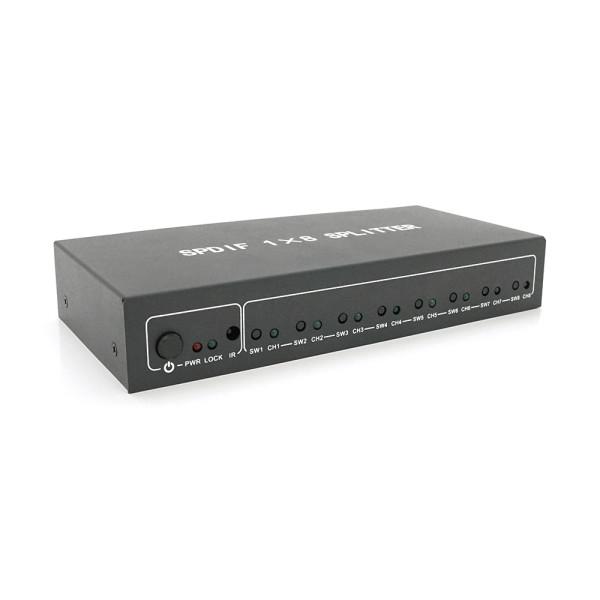 Цифровий оптичний роздільник звуку SPDIF / Toslink 1x8 Цифровий оптичний роздільник звуку SPDIF / Toslink 1x8