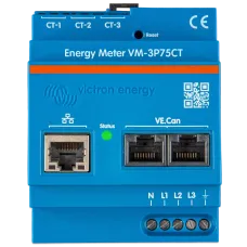 Лічильник енергоспоживання Victron Energy VM-3P75CT для трифазної мережі 85–265В L-N 150–460В L-L 75А з моніторингом через VictronConnect GX VRM