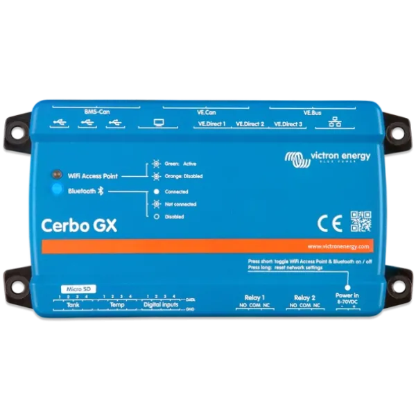Контроллер Victron Energy Cerbo GX для управления системами энергоснабжения с поддержкой VE.Direct, VE.Bus, Bluetooth, WiFi и USB