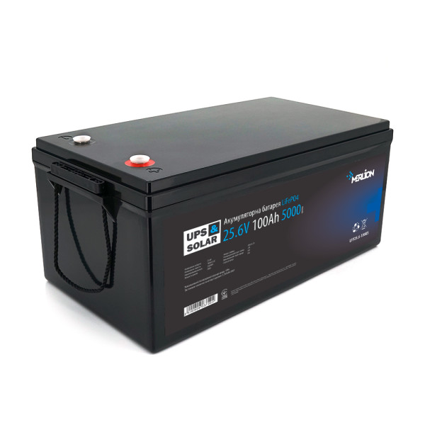 Литий-железо-фосфатный аккумулятор Merlion LiFePO4 25.6V 100AH для солнечных энергетических систем и электрических транспортных средств до 5000 циклов Литий-железо-фосфатный аккумулятор Merlion LiFePO4 25.6V 100AH для солнечных энергетических систем и электрических транспортных средств до 5000 циклов
