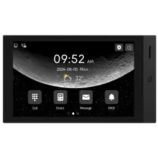 Відеомонітор Dnake H616 BLACK 8' Android 10 для моніторингу 16 IP-камер з ємнісним сенсорним IPS-екраном та підтримкою сторонніх застосунків