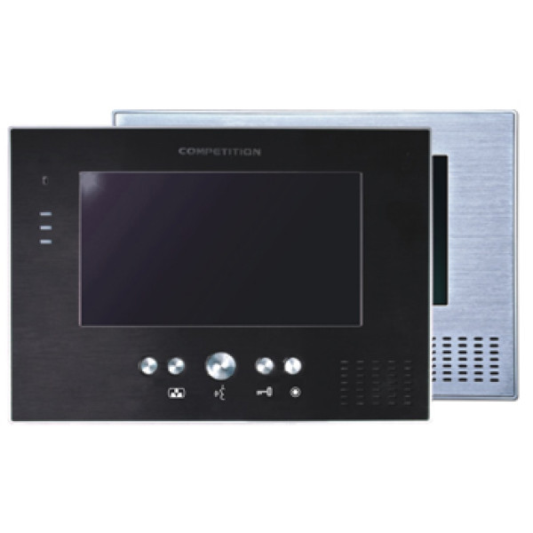 Відеодомофон MT373C-CK black з 7" кольоровим монітором, 4 дротовою схемою підключення для домофону, вбудованим блоком живлення та функцією "вільні руки" Відеодомофон MT373C-CK black з 7" кольоровим монітором, 4 дротовою схемою підключення для домофону, вбудованим блоком живлення та функцією "вільні руки"