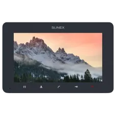 Відеодомофон Slinex SM-07MHD 7 дюймів для домофону з TFT екраном 1024×600, підтримкою 2 панелей виклику та 2 відеокамер, функцією пам'яті до 64 ГБ, dark grey