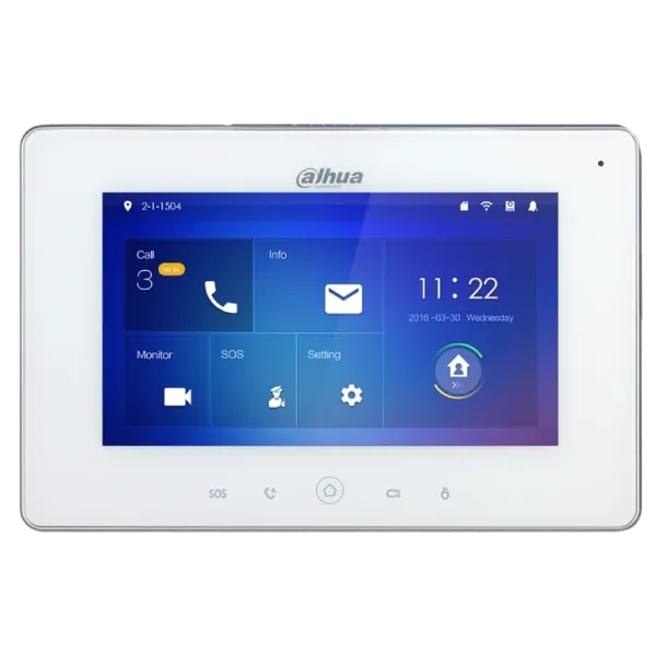 Відеодомофон DHI-VTH5221DW-S2 7" для контрольних систем з підтримкою 32 камер, бездротовою сигналізацією та можливістю запису на SD-карту Відеодомофон DHI-VTH5221DW-S2 7" для контрольних систем з підтримкою 32 камер, бездротовою сигналізацією та можливістю запису на SD-карту