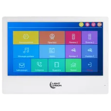 Відеодомофон 10" Light Vision SINGAPORE WiFi FHD WHITE (AI) для безпеки з сенсорним управлінням, записом та підтримкою 6 відеодомофонів