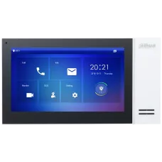 відеодомофон Dahua DHI-VTH2421FW-P 7" для домофону з підтримкою 32 камер, запис дзвінка, PoE, білого кольору, Українська та Англійська мови