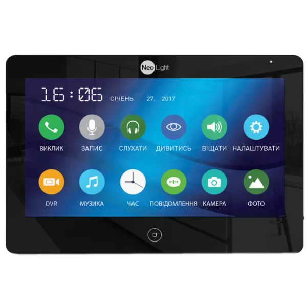 Відеодомофон NeoLight MEZZO HD black Відеодомофон NeoLight MEZZO HD black