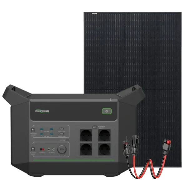 Система автономного живлення однофазна HYXiPower HYX-EA2500 + Risen Solar RSM40-8-400MB Full Black