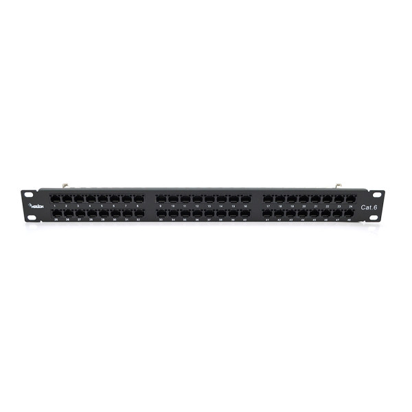 Патч-панель Merlion 48 портов UTP DUAL кат 6 19 "1U НЕ экранированная черная Q10 Патч-панель Merlion 48 портов UTP DUAL кат 6 19 "1U НЕ экранированная черная Q10