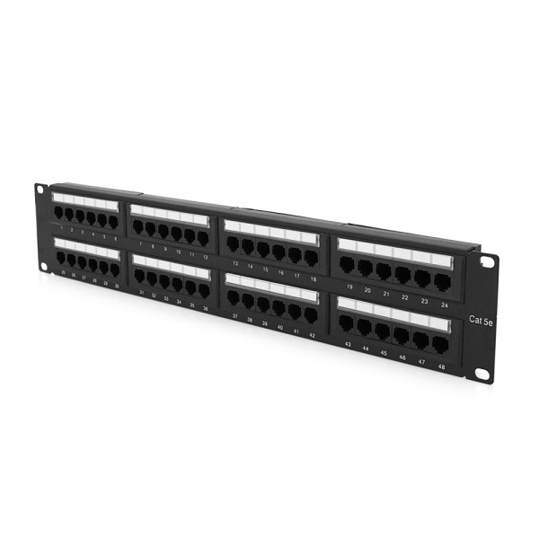 Патч-панель 48 портов UTP DUAL кат 5E 19 "2U НЕ экранированная черная Q20 Патч-панель 48 портов UTP DUAL кат 5E 19 "2U НЕ экранированная черная Q20