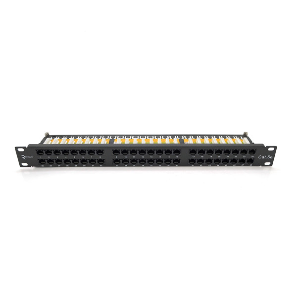 Патч-панель Ritar 48 портов UTP DUAL кат 5E 19 "1U НЕ экранированная черная Q10 Патч-панель Ritar 48 портов UTP DUAL кат 5E 19 "1U НЕ экранированная черная Q10