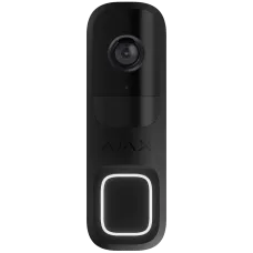 Відеодзвінок для домофону Ajax Doorbell black RAL 9005 з 4 MP камерою, двостороннім зв'язком та виявленням руху для безпеки вашого дому