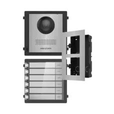 Відеопанель Hikvision DS-KD8003-IME1NS для домофону з 2Мп камерою, мікрофоном і динаміком, комплект модулів з DS-KD-ACF2/S і DS-KD-KK/S