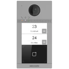 Виклична панель для домофону Hikvision DS-KV8213-WME1(C) Wi-Fi Mifare з кардрідером, накладний монтаж, IP65, IK08, підтримка 10 000 карт, PoE