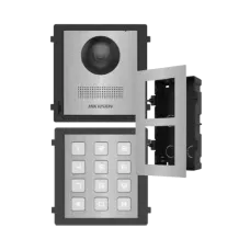Комплект відеопанелі Hikvision DS-KD8003-IME1NS для домофону з 2-мегапіксельною камерою, модулем розширення DS-KD-ACF2/S та контролером DS-KD-KP/S