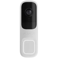 Відеодзвінок з двостороннім зв’язком Ajax Doorbell White RAL 9003 для відеоспостереження з 4 MP CMOS камерою та ІЧ підсвічуванням до 6 м