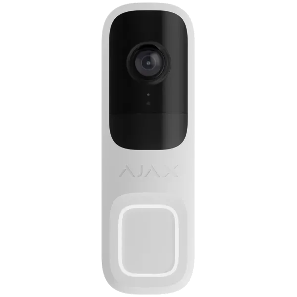 Відеодзвінок з двостороннім зв’язком Ajax Doorbell White RAL 9003 для відеоспостереження з 4 MP CMOS камерою та ІЧ підсвічуванням до 6 м Відеодзвінок з двостороннім зв’язком Ajax Doorbell White RAL 9003 для відеоспостереження з 4 MP CMOS камерою та ІЧ підсвічуванням до 6 м