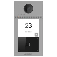Вызывная панель с Wi-Fi Hikvision DS-KV8113-WME1(C) для домофона, 2 МП, IP65, IK08, считыватель Mifare, без проводки, настройка на русском языке