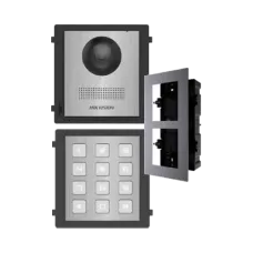Вызовная панель Hikvision DS-KD8003-IME1NS для домофона с 2-мегапиксельной камерой «Рыбий глаз», всенаправленным микрофоном и динамиком, защитой от вандализма