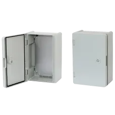 Щит з монтажною панеллю для електрообладнання IP65 ERKA 022 з опаловими дверцятами, розміри 200 x 300 x 120 мм для захисту електричних компонентів
