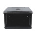 Шафа Merlion 6U, 600*350*367 (Ш*Г*В) мм загартоване скло, чорна, сталь 1,2мм, із замком (у розібраному вигляді!!!), Black