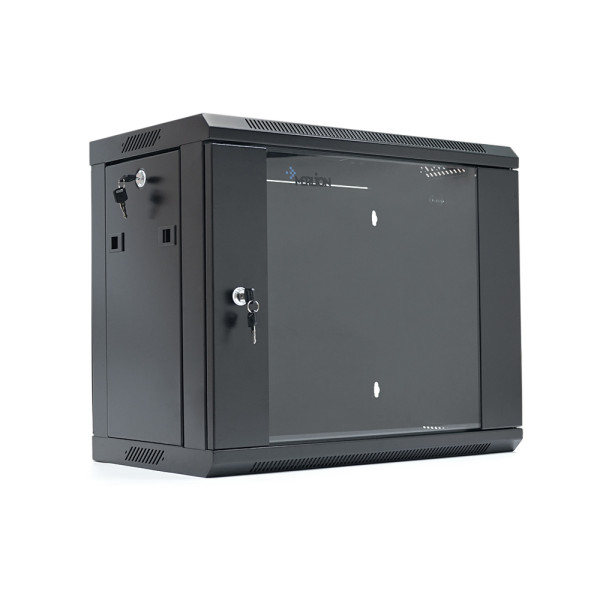 Шкаф Merlion 9U, 600*350*500 (Ш*Г*В) мм закалённое стекло, чёрный, сталь 1,2 мм, с замком (в разобранном виде!!!), Black Шкаф Merlion 9U, 600*350*500 (Ш*Г*В) мм закалённое стекло, чёрный, сталь 1,2 мм, с замком (в разобранном виде!!!), Black