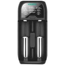 Зарядний пристрій для акумуляторів Videx CH-UD200 для Li-ion, Ni-MH/Cd, USB Type-C, 5V/2A, підтримує 24 типи акумуляторів