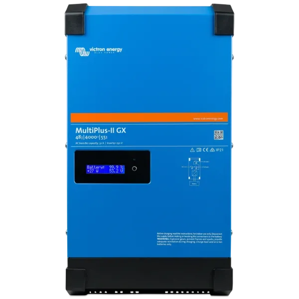 Інвертор VictronEnergy MultiPlus-II 48/4k5/55-32 GX 230V однофазний чиста синусоїда Інвертор VictronEnergy MultiPlus-II 48/4k5/55-32 GX 230V однофазний чиста синусоїда