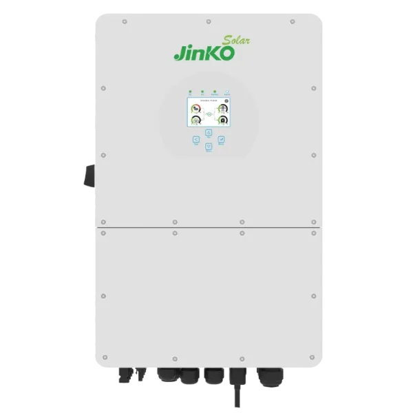 Гібридний інвертор Jinko JKS-12H-EI трифазний для сонячних електростанцій, чиста синусоїда 15600 Вт, IP65, контроль заряду та роботи від мережі Гібридний інвертор Jinko JKS-12H-EI трифазний для сонячних електростанцій, чиста синусоїда 15600 Вт, IP65, контроль заряду та роботи від мережі