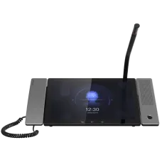 Майстер станція для домофону Hikvision DS-KM9503 з дисплеєм 10.1", підтримує 128 камер, доступ до 10000 відеодомофонів та вбудований SIP сервер для безпеки