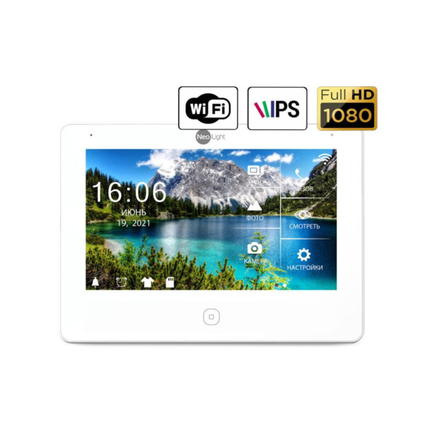 7ми дюймовий сенсорний Full HD відеодомофон з WiFi LAN і пам'яттю NeoLight ALPHA HD WF білий 7ми дюймовий сенсорний Full HD відеодомофон з WiFi LAN і пам'яттю NeoLight ALPHA HD WF білий