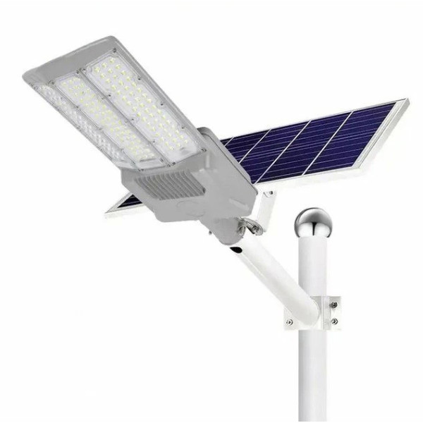 Вуличний ліхтар Vargo Solar із сонячною батареєю на стовп 3VPP, 1 режим, 300W, ip65, вбудований акумулятор 15000mah, White, Box Вуличний ліхтар Vargo Solar із сонячною батареєю на стовп 3VPP, 1 режим, 300W, ip65, вбудований акумулятор 15000mah, White, Box