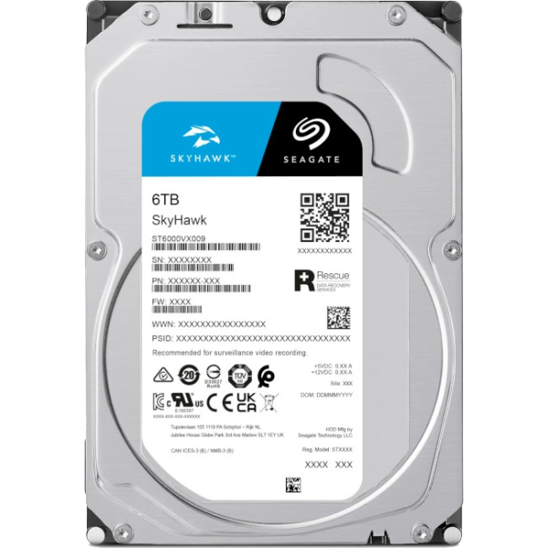 Жесткий диск 3.5" ST6000VX009, 6 ТБ, SATA III, 5400 об, 100*25*145 мм Жесткий диск 3.5" ST6000VX009, 6 ТБ, SATA III, 5400 об, 100*25*145 мм