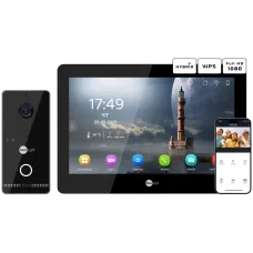 Комплект відеодомофону Neolight MEZZO Hybrid Black + OPTIMA IPW Black