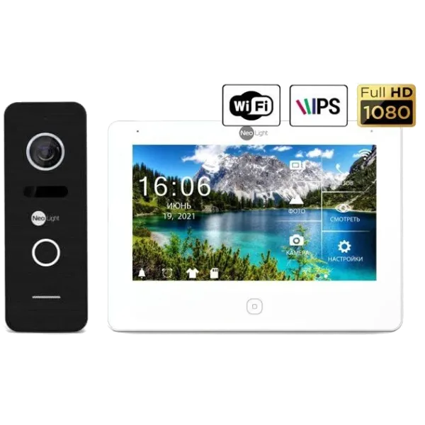 Комплект відеодомофона NeoLight NeoKIT HD Pro WF Black Комплект відеодомофона NeoLight NeoKIT HD Pro WF Black